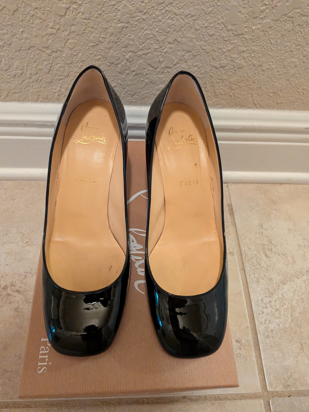 Christian Louboutin Black Patent Leather Classic Pumps